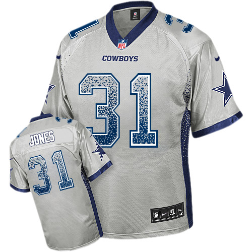 Men's Dallas Cowboys #31 Byron Jones Game Grey Drift Fashion NFL Jersey