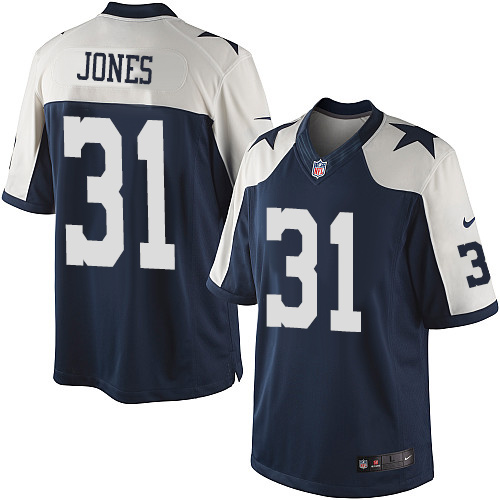 Men's Dallas Cowboys #31 Byron Jones Limited Navy Blue Throwback Alternate NFL Jersey
