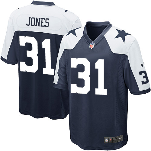 Men's Dallas Cowboys #31 Byron Jones Game Navy Blue Throwback Alternate NFL Jersey