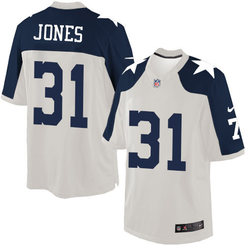 Men's Dallas Cowboys #31 Byron Jones Limited White Throwback Alternate NFL Jersey