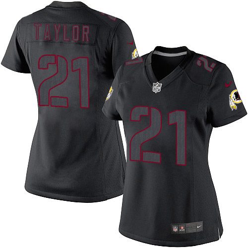 Women's Washington Redskins #21 Sean Taylor Limited Black Impact NFL Jersey