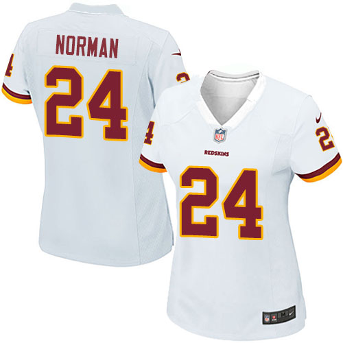 Women's Washington Redskins #24 Josh Norman Game White NFL Jersey