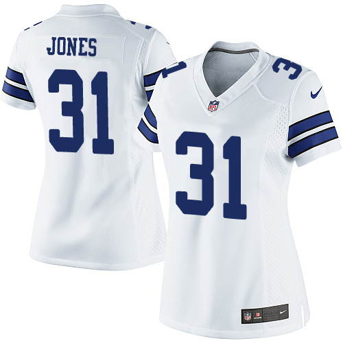 Women's Dallas Cowboys #31 Byron Jones Elite White NFL Jersey