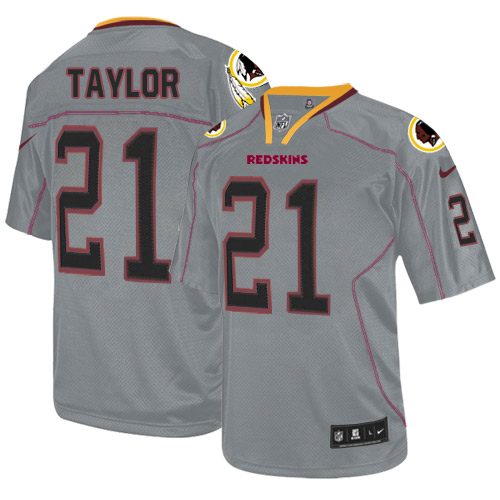 Men's Washington Redskins #21 Sean Taylor Game Lights Out Grey NFL Jersey