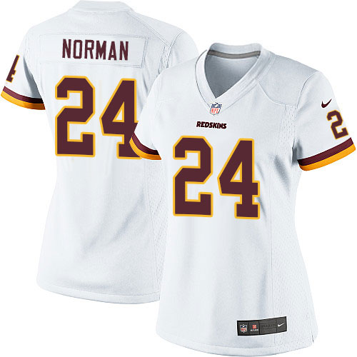 Women's Washington Redskins #24 Josh Norman Elite White NFL Jersey