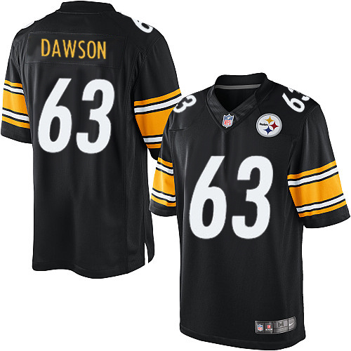 Men's Pittsburgh Steelers #63 Dermontti Dawson Limited Black Team Color NFL Jersey