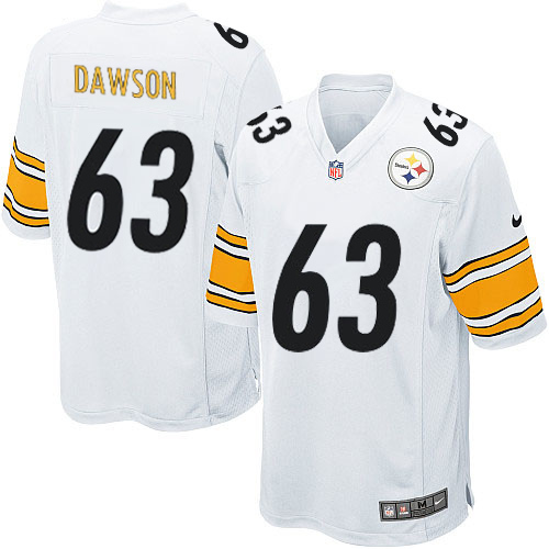Men's Pittsburgh Steelers #63 Dermontti Dawson Game White NFL Jersey